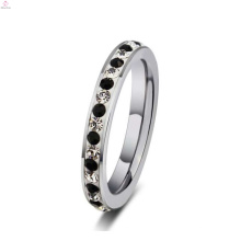 Anel de prata de metal jóias com diamantes, prata anéis empilháveis ​​para as mulheres jóias baratas